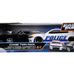 SET MASINUTE FAST AND FURIOUS RC TOYOTA SUPRA&DODGE CHARGER SRT SCARA 1:16