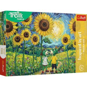 PUZZLE TREFL 100 FAMILIA TREFLIK INSPIRAT DE ARTA O PLIMBARE PRINTRE FLOAREA SOARELUI