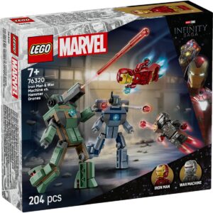 LEGO MARVEL IRON MAN SI WAR MACHINE VS DRONELE HAMMER 76320