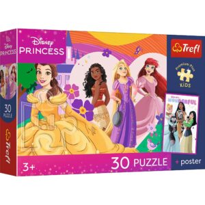PUZZLE TREFL 30 PREMIUM PLUS KIDS DISNEY PRINCESS PRINTESE SI PRIETENIE PLUS POSTER