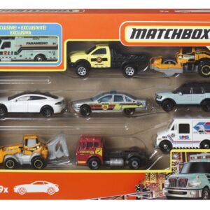 MATCHBOX SET 9 MASINUTE INTERNATIONAL AMBULANCE