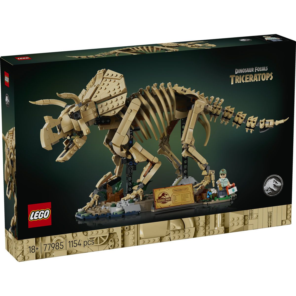 LEGO JURASSIC WORLD FOSILE DE DINOZAUR TRICERATOPS 77985