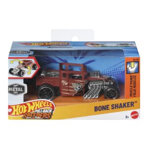 HOT WHEELS MASINUTA METALICA CU SISTEM PULL BACK BONE SHAKER MUSCLE MANIA SCARA 1 LA 43