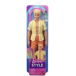 BARBIE PAPUSA BAIAT FASHIONISTAS IN CAMASA SI PANTALONI PORTOCALII