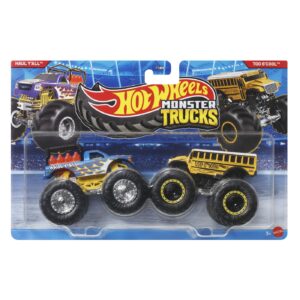 HOT WHEELS MONSTER TRUCK SET 2 MASINI HAUL YALL SI TOO SCOOL  SCARA 1 LA 64