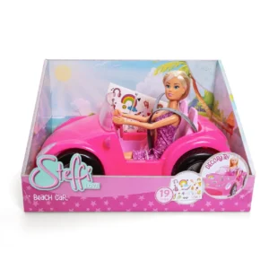 STEFFI LOVE SET PAPUSA STEFFI CU MASINA DE PLAJA 29CM