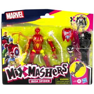 MARVEL AVENGERS MIX MASHERS FIGURINA IRON SPIDER CU ACCESORII 12CM