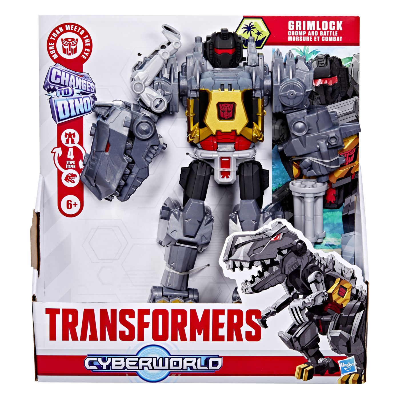 TRANSFORMERS CYBERWORLD ROBOT GRIMLOCK TRANSFORMABIL IN DINOZAUR