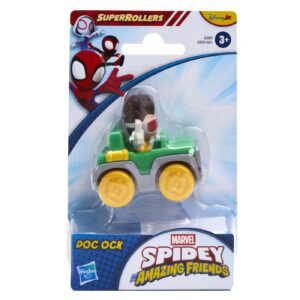 SPIDEY SI PRIETENII LUI UIMITORI MARVEL SUPER ROLLERS SET FIGURINA DOC OCK CU VEHICUL 5.5CM