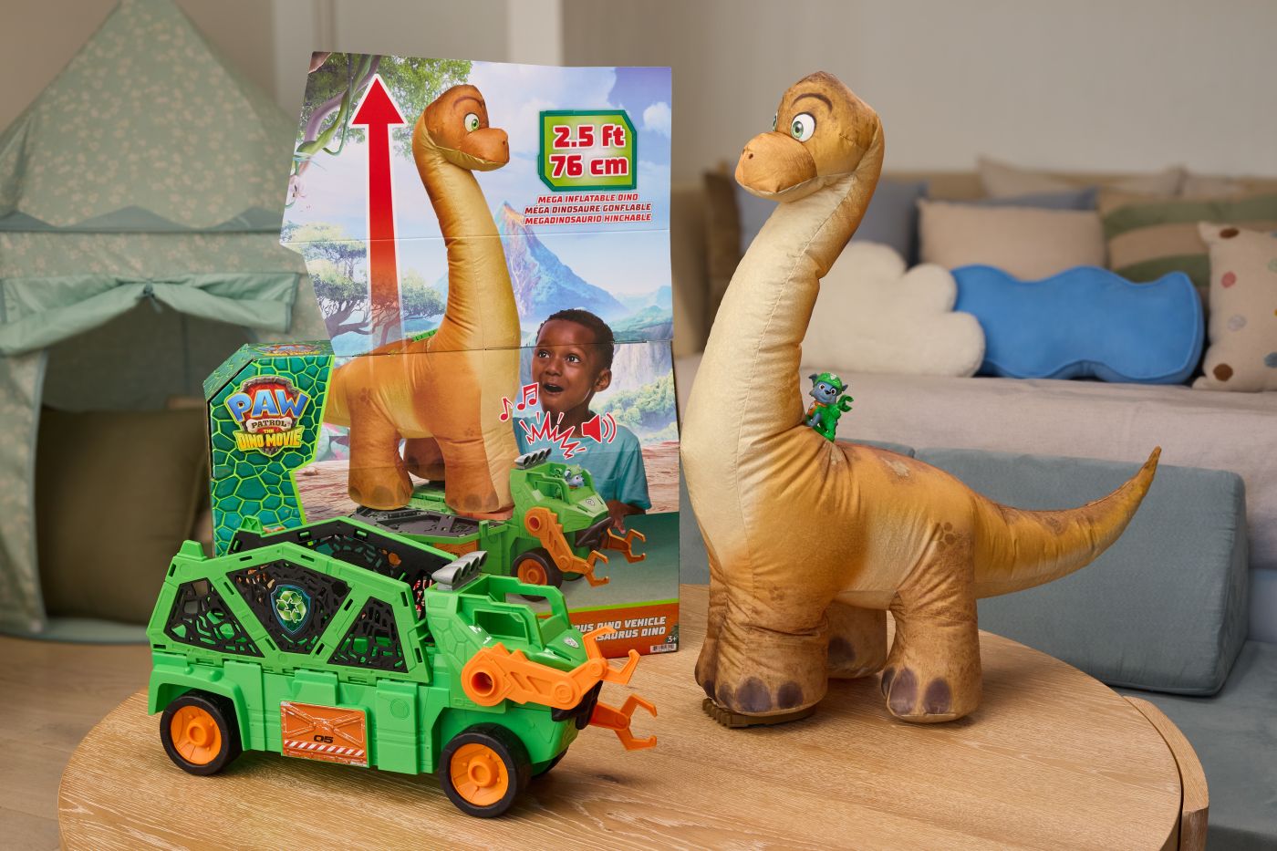PATRULA CATELUSILOR FILMUL CU DINOZAURI VEHICUL MEGASAURUS DINO 76CM - imagine 3