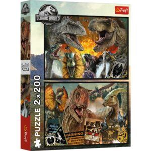 PUZZLE TREFL 2X200 JURRASIC WORLD LUME PREISTORICA