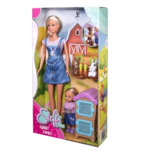 STEFFI LOVE SET FAMILIA IEPURASILOR CU 2 PAPUSI SI ACCESORII