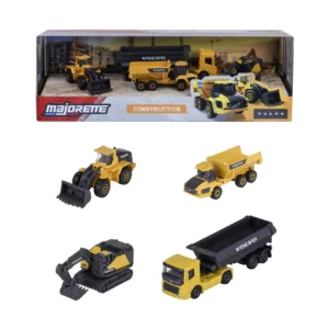 MAJORETTE SET 4 UTILAJE METALICE VOLVO CONSTRUCTION 7.5CM