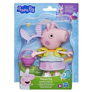 PEPPA PIG SET TINUTA DE PRIMAVARA CU FIGURINA PEPPA SI ACCESORII 15CM