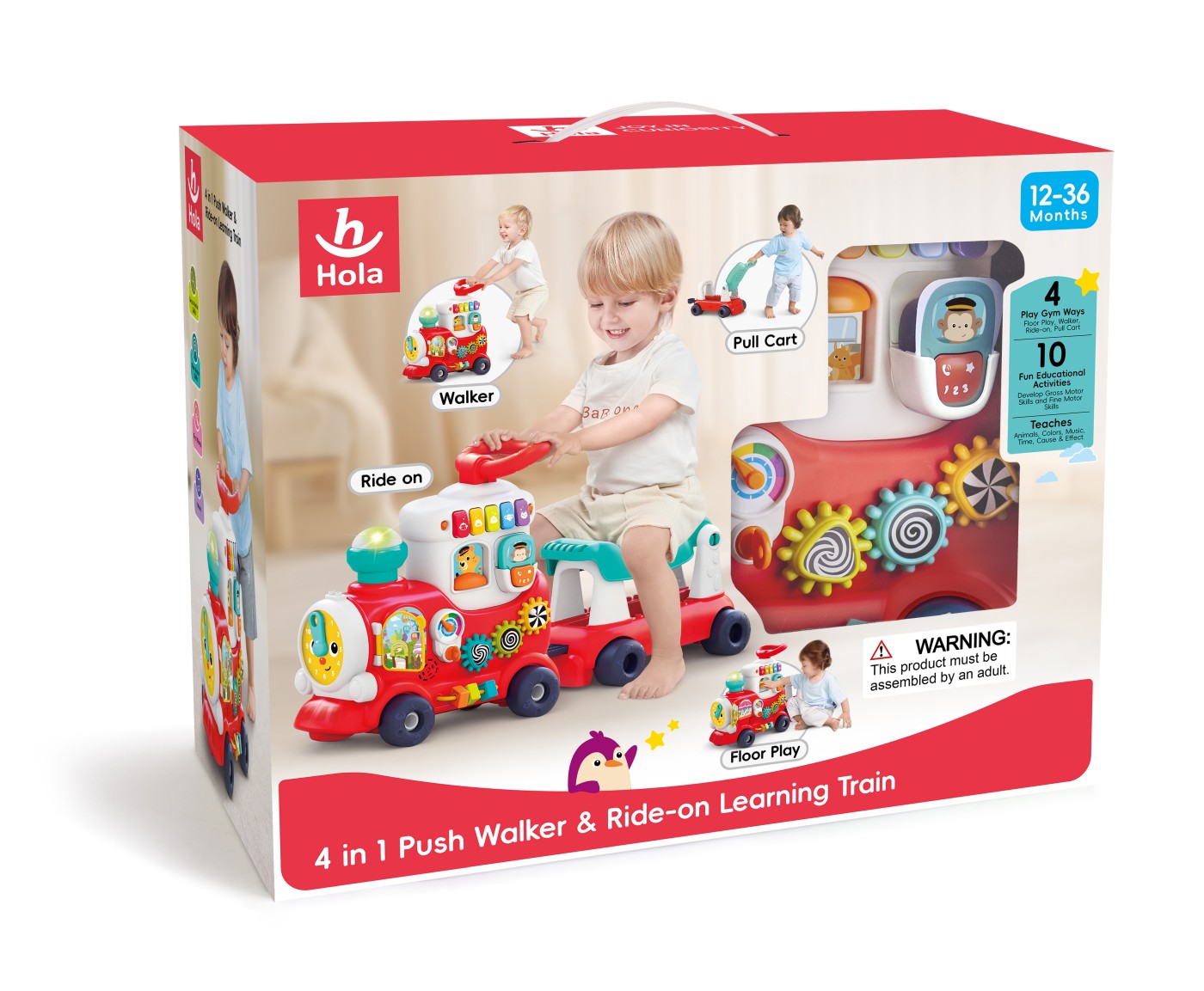 TRENULET 4 IN 1 ROSU