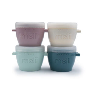 SET 4 RECIPIENTE SILICON SNAP&GO, MELII LUXE, 4*118 ML