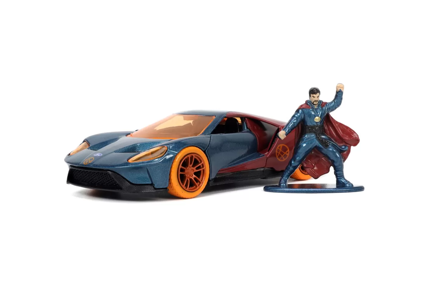 JADA MARVEL MASINUTA METALICA FORD GT SCARA 1:32 SI FIGURINA METALICA DOCTOR STRANGE - imagine 2
