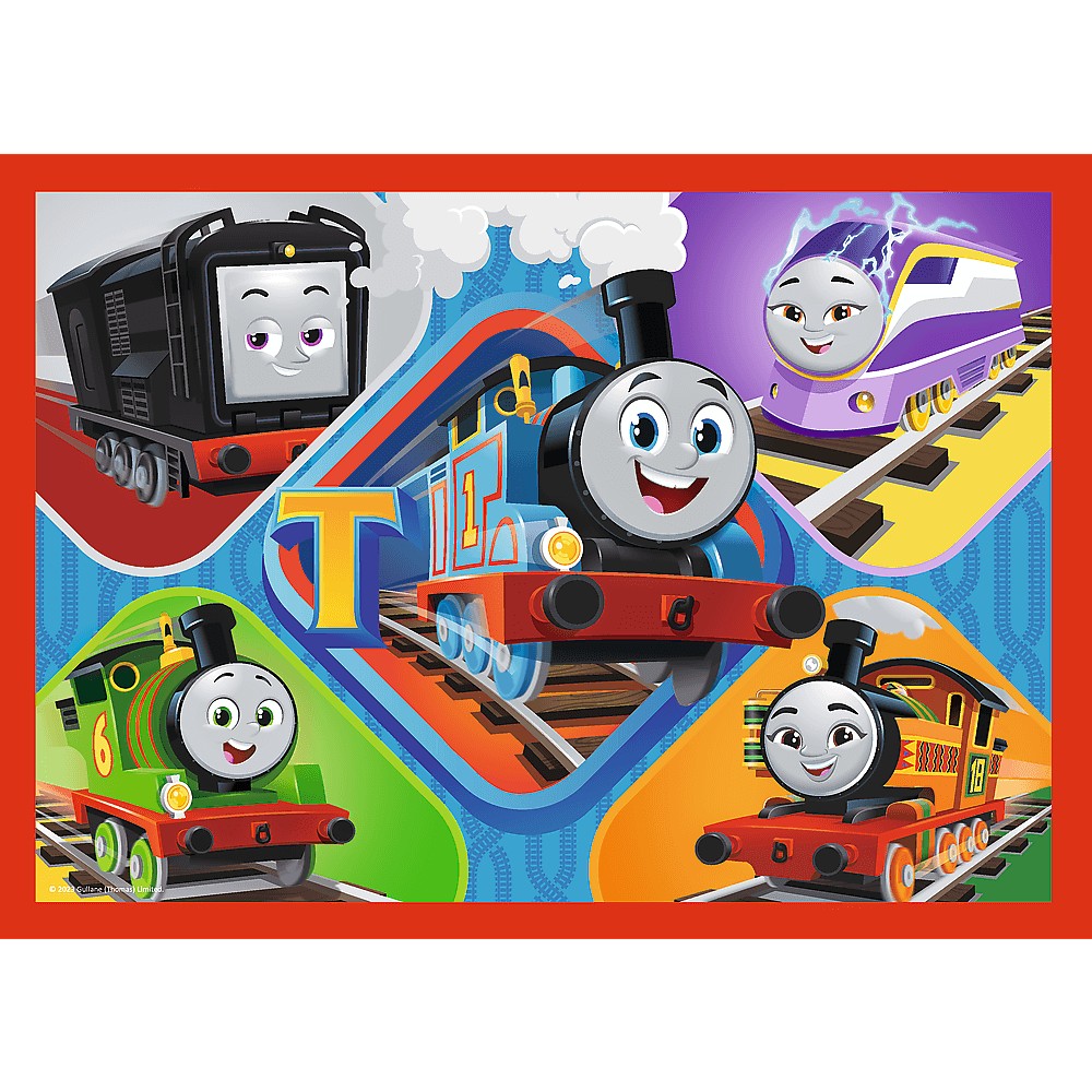 PUZZLE TREFL 4IN1 THOMAS TRENULETELE AMUZANTE - imagine 2