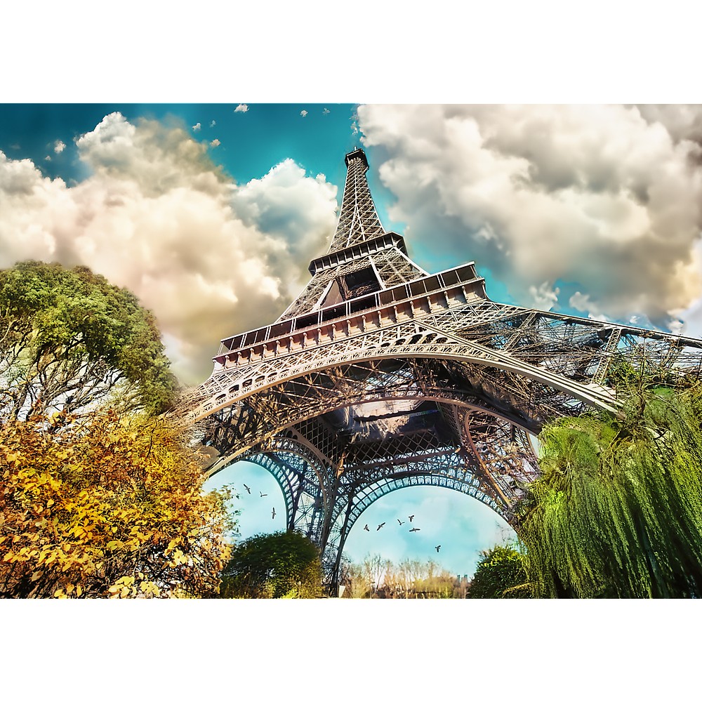 PUZZLE TREFL 1000 PREMIUM PLUS PHOTO ODYSSEY TURNUL EIFFEL PARIS - imagine 2