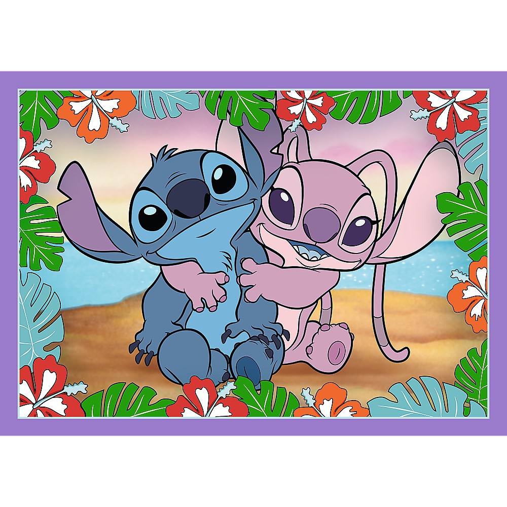 PUZZLE TREFL 4IN1 STITCH ZIUA FERMECATA - imagine 2
