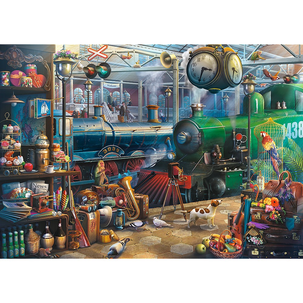 PUZZLE TREFL 6000 STATIA DE TREN - imagine 2