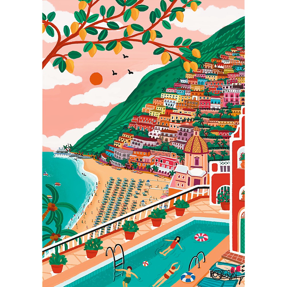 PUZZLE TREFL 1000 PREMIUM PLUS POSITANO ITALIA - imagine 2