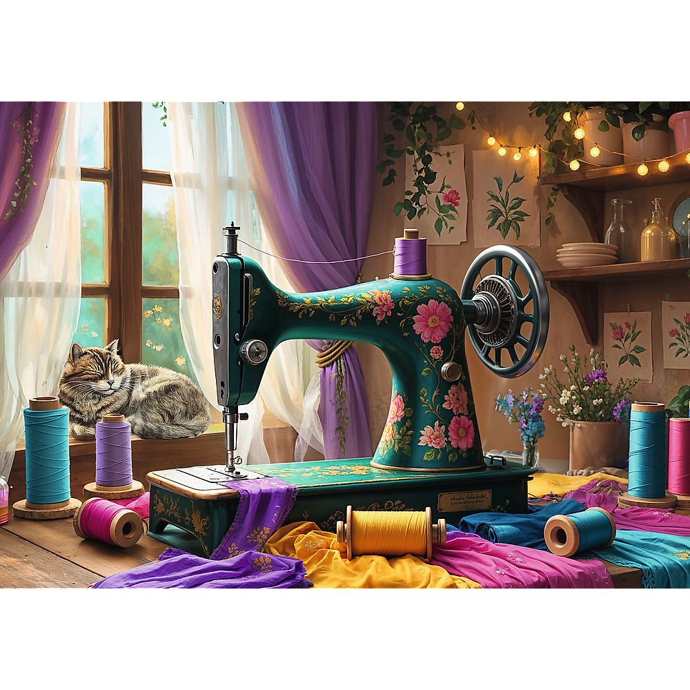 PUZZLE TREFL 1000 ATELIERUL DE CUSUT - imagine 2