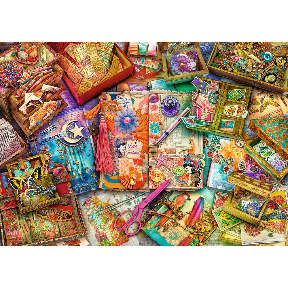 PUZZLE TREFL 1000 PREMIUM PLUS TEA TIME UN BIROU PLIN DE INSPIRATIE - imagine 2