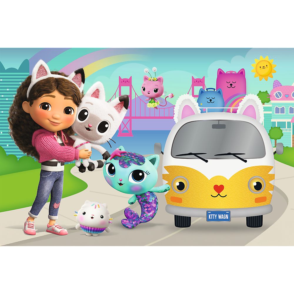 PUZZLE TREFL 60 GABBYS DOLLHOUSE CASA PISICII LUI GABBY - imagine 2
