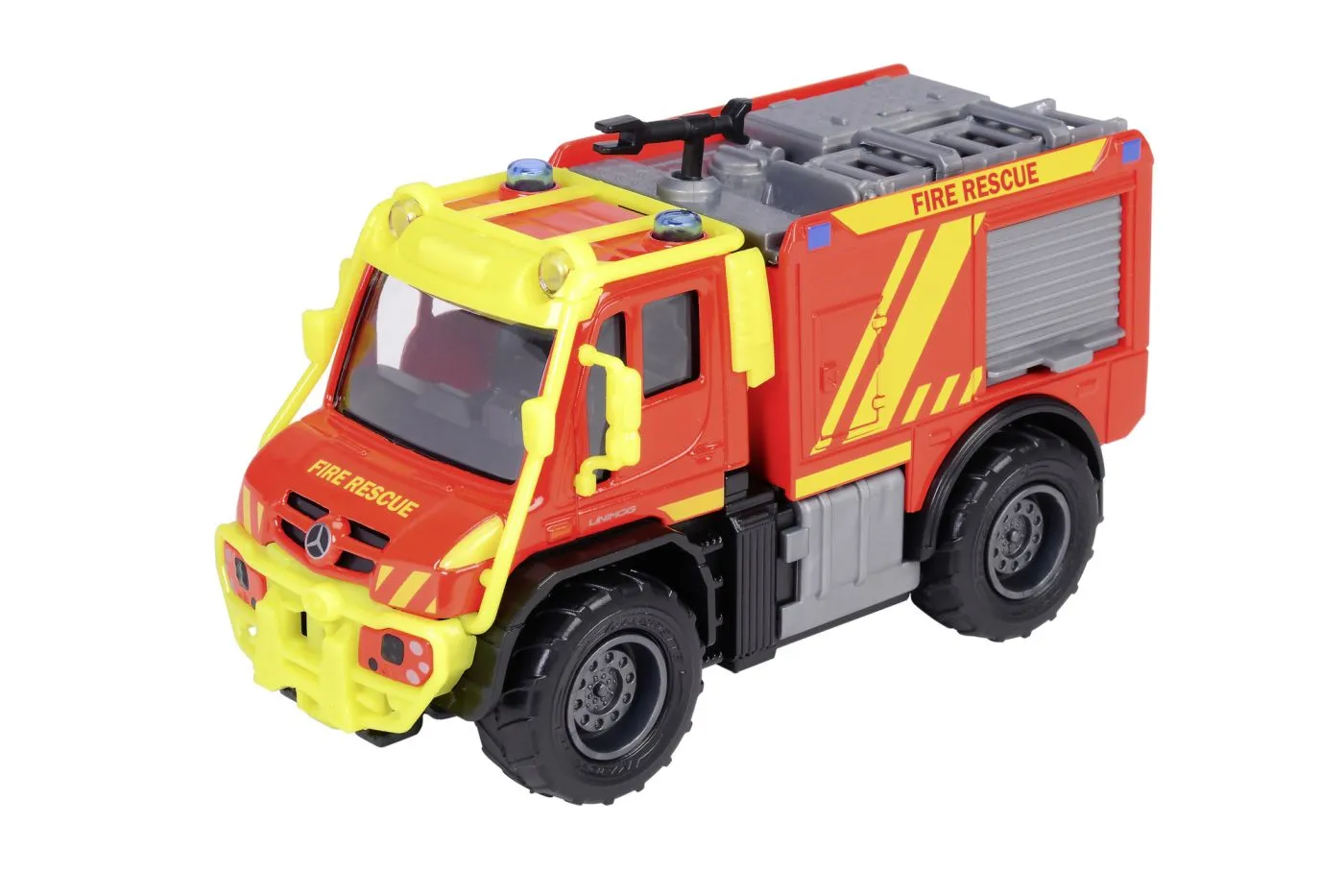 MAJORETTE MASINA METALICA DE POMPIERI MERCEDES UNIMOG U530 SCARA 1 LA 43 - imagine 2