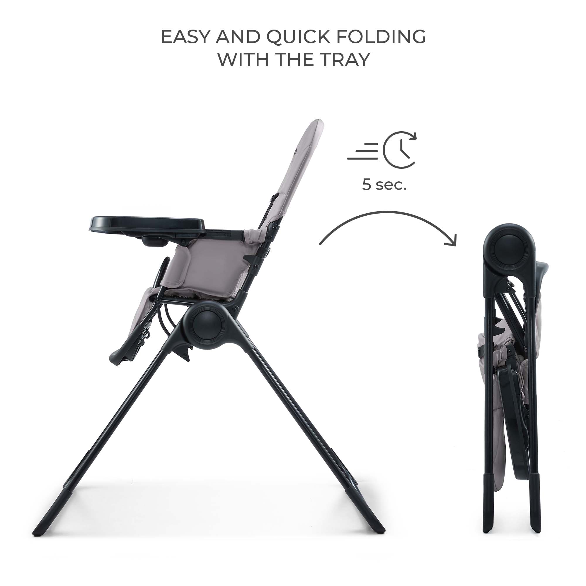 SCAUN DE MASA KINDERKRAFT BINCI, GREY - imagine 2