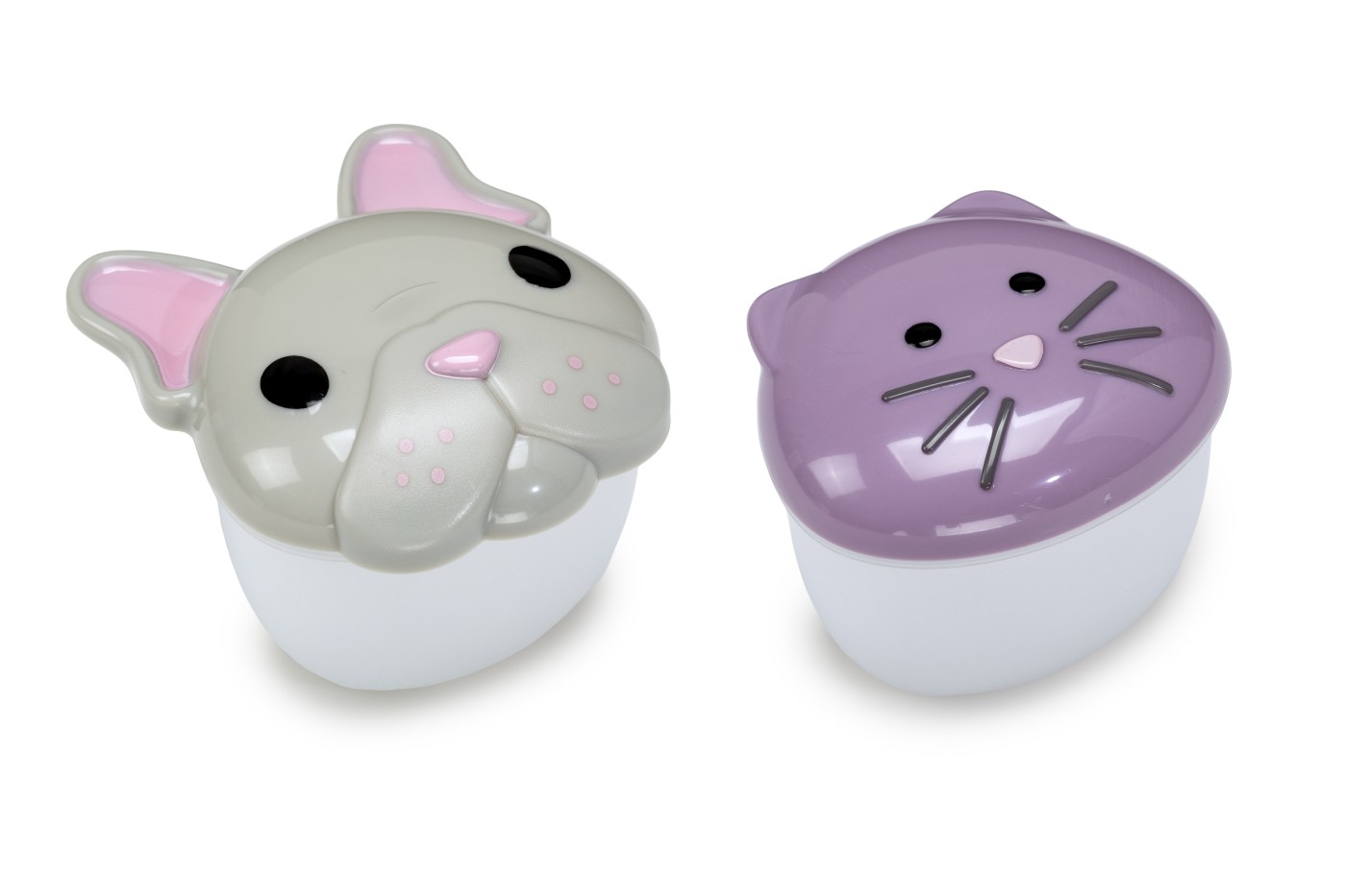 SET 2 RECIPIENTE HRANA BEBE, MELII, MODEL BULLDOG&CAT - imagine 2