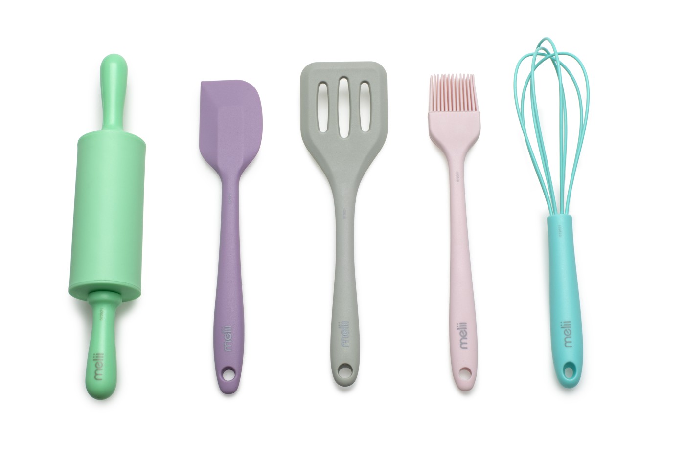 SET 5 PIESE MINI USTENSILE BAKING, MELII, COLORATE - imagine 2