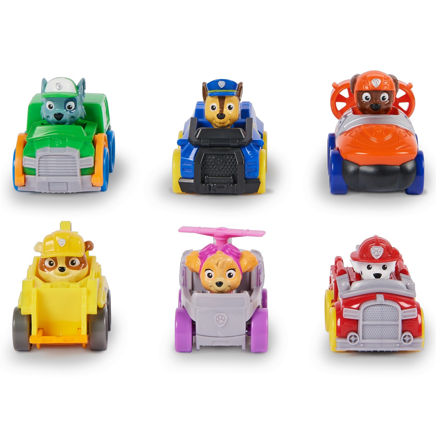 PATRULA CATELUSILOR PUP SQUAD RACERS PACHET CADOU 6 VEHICULE DE BAZA - imagine 2