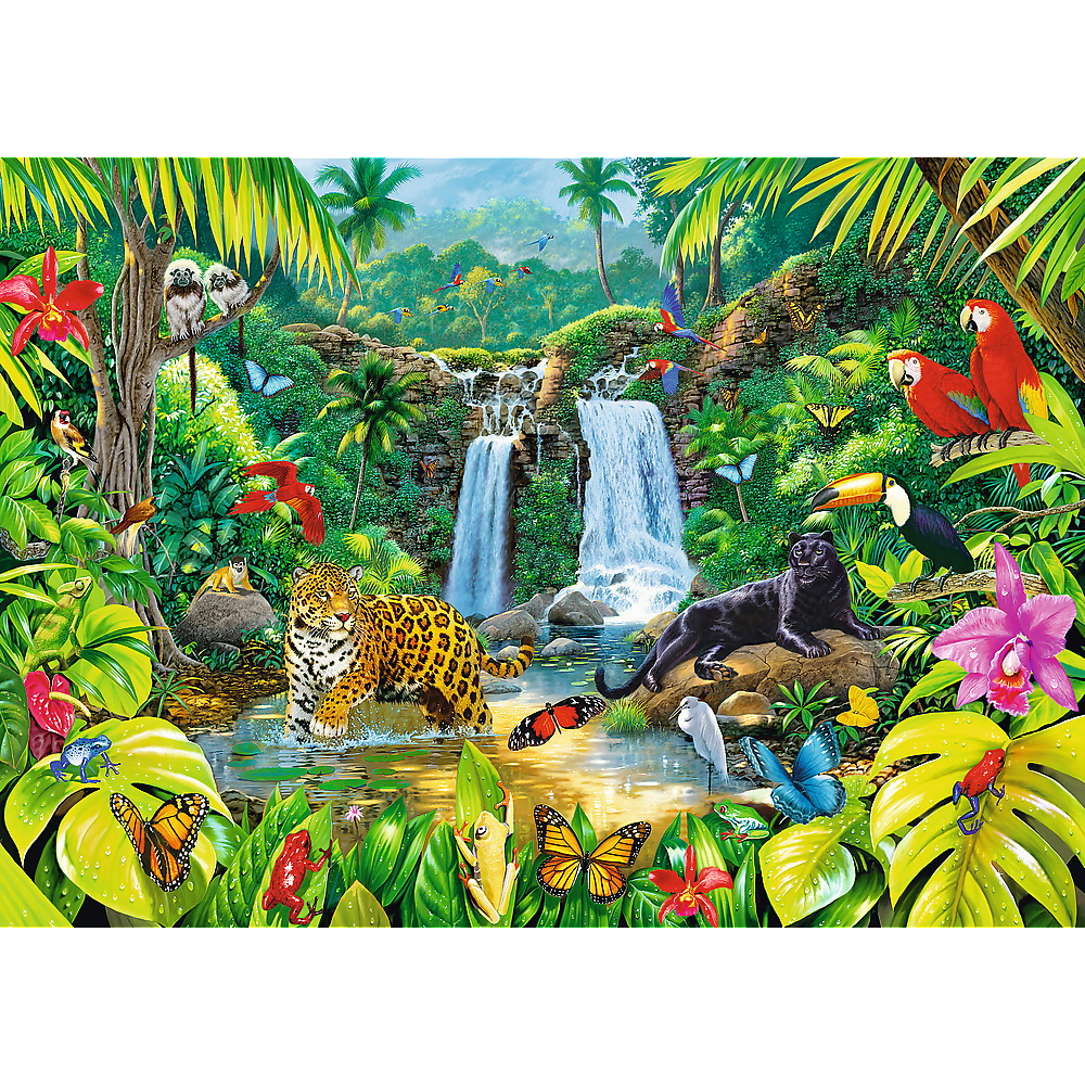 PUZZLE TREFL 2000 PADUREA TROPICALA - imagine 2