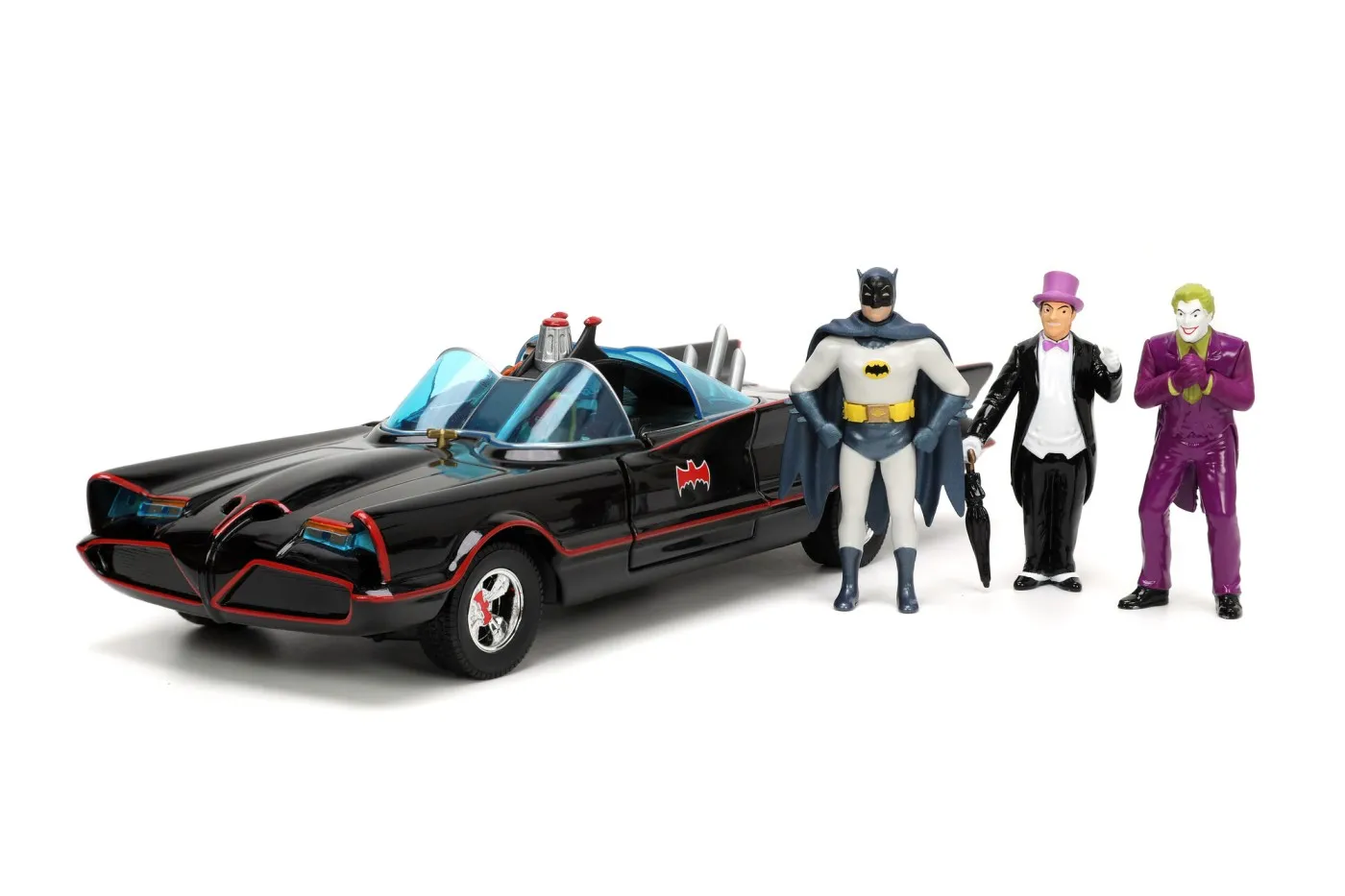 JADA BATMAN SET MASINUTA METALICA BATMOBILE 1:24 SI 4 FIGURINE - imagine 2
