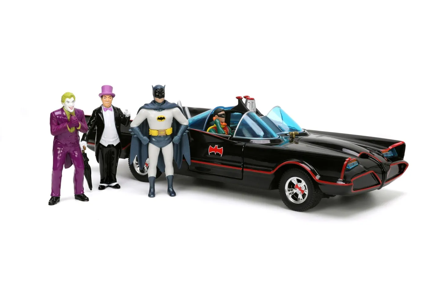 JADA BATMAN SET MASINUTA METALICA BATMOBILE 1:24 SI 4 FIGURINE - imagine 5