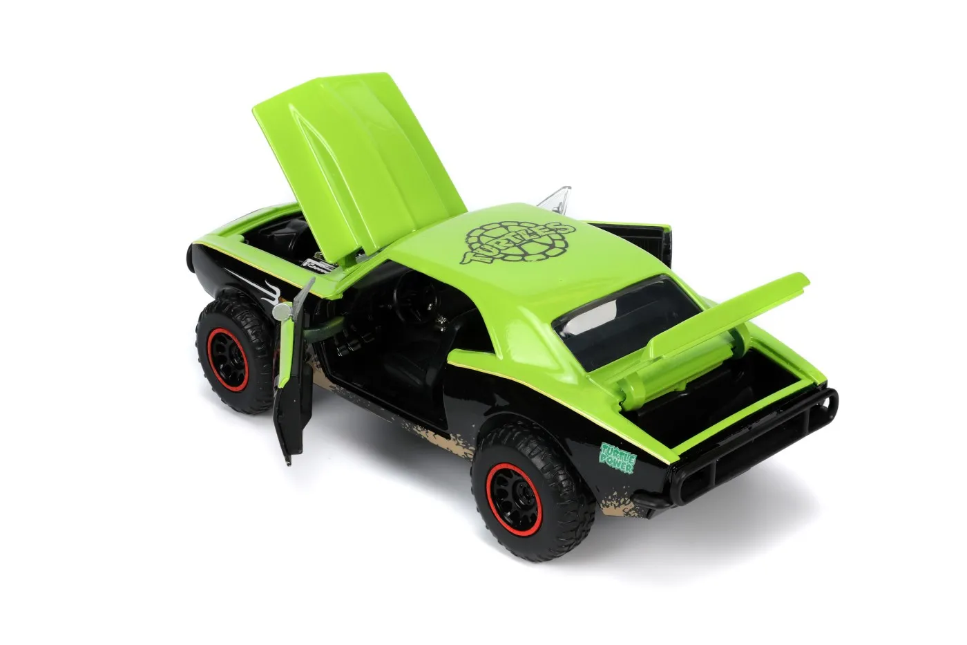 JADA MASINUTA METALICA TESTOASELE NINJA RAPHAEL CHEVY CAMARO 1:24 - imagine 5
