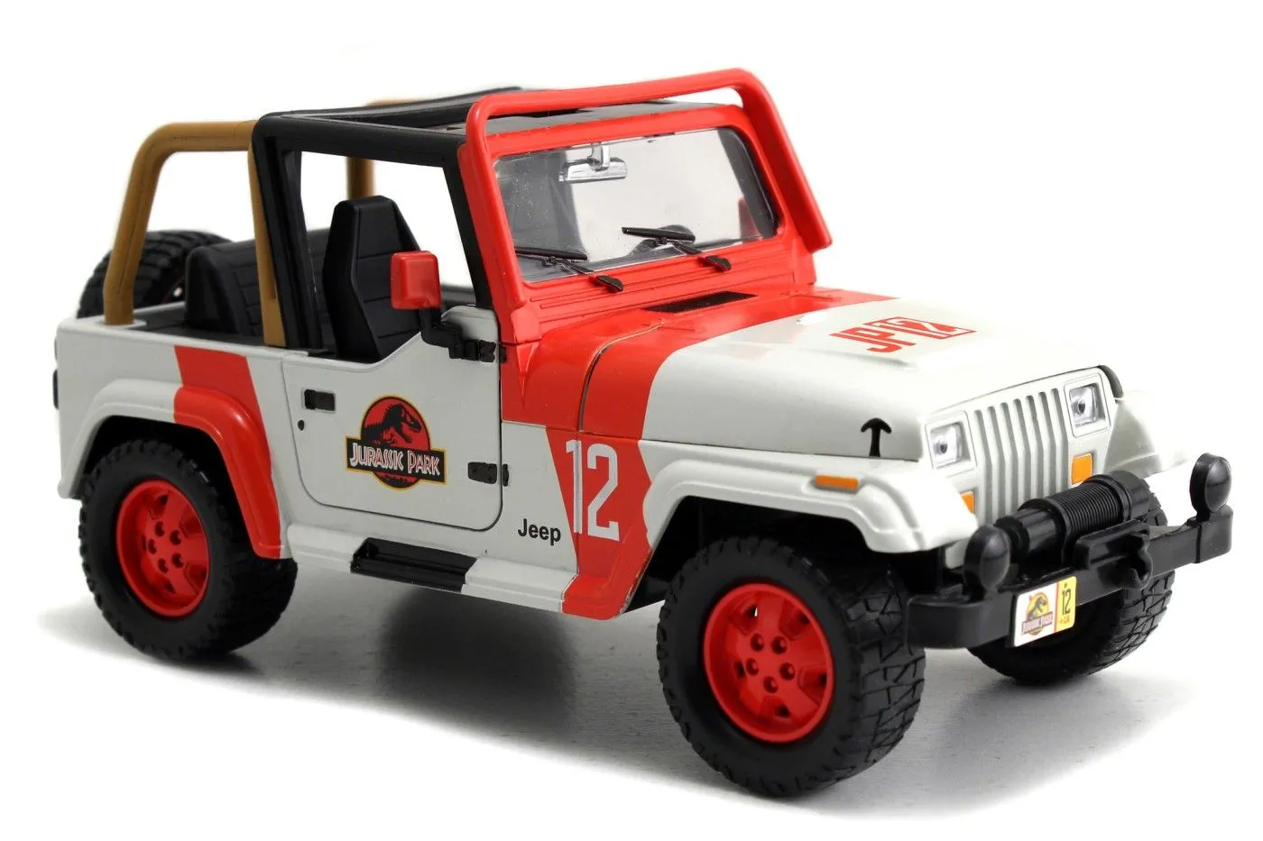 MASINUTA METALICA JURASSIC WORLD 1992 JEEP WRANGLER 1:24 - imagine 2