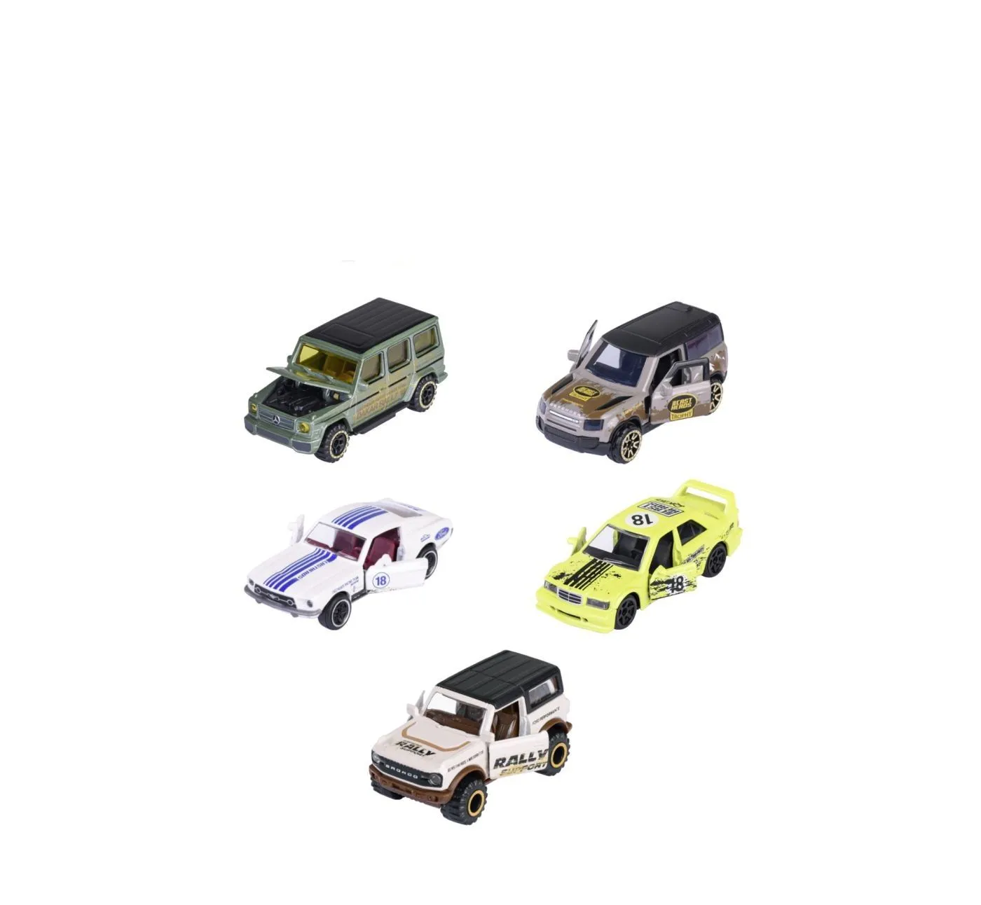 MAJORETTE SET 5 MASINUTE METALICE CASTHEADS 7.5CM - imagine 2