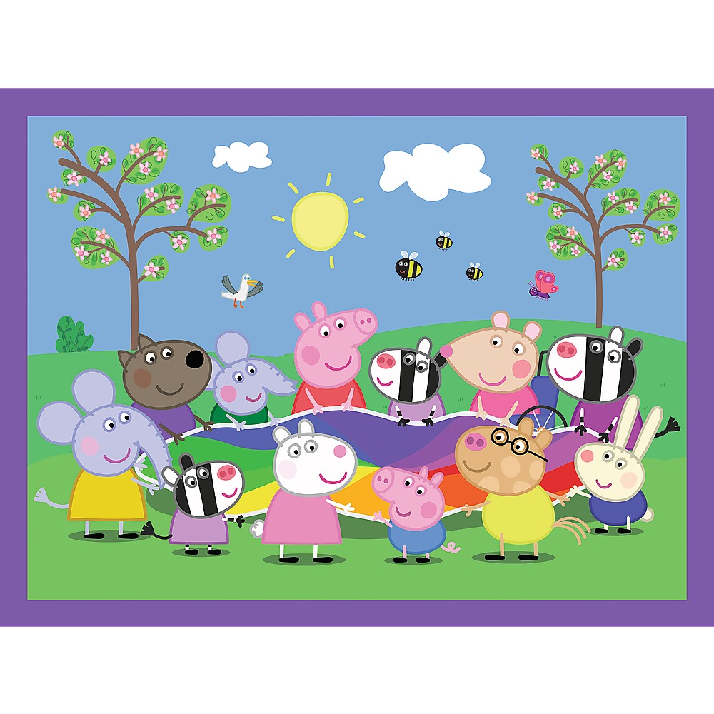 PUZZLE TREFL 2IN1 MEMO PEPPA PIG MOMENTELE FERICITE - imagine 3