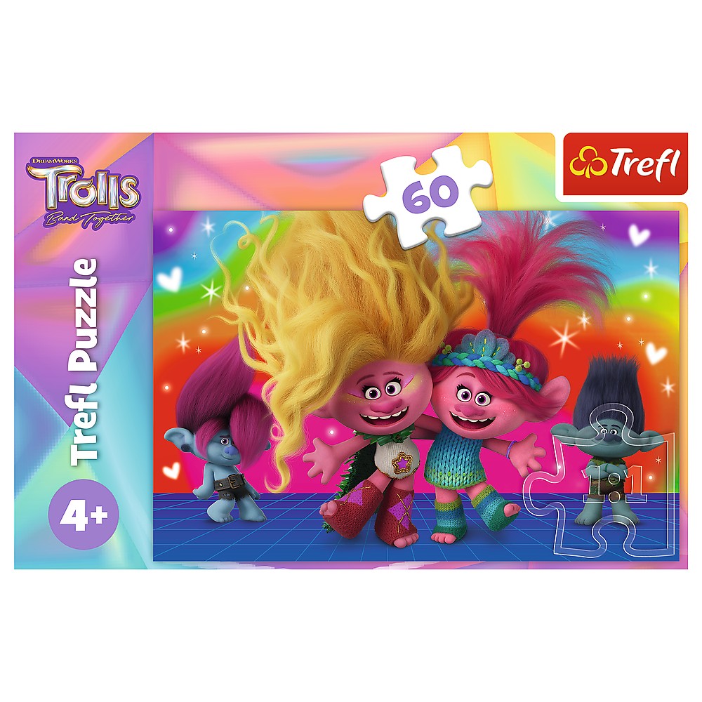 PUZZLE TREFL 60 TROLII PRIETENOSI - imagine 3