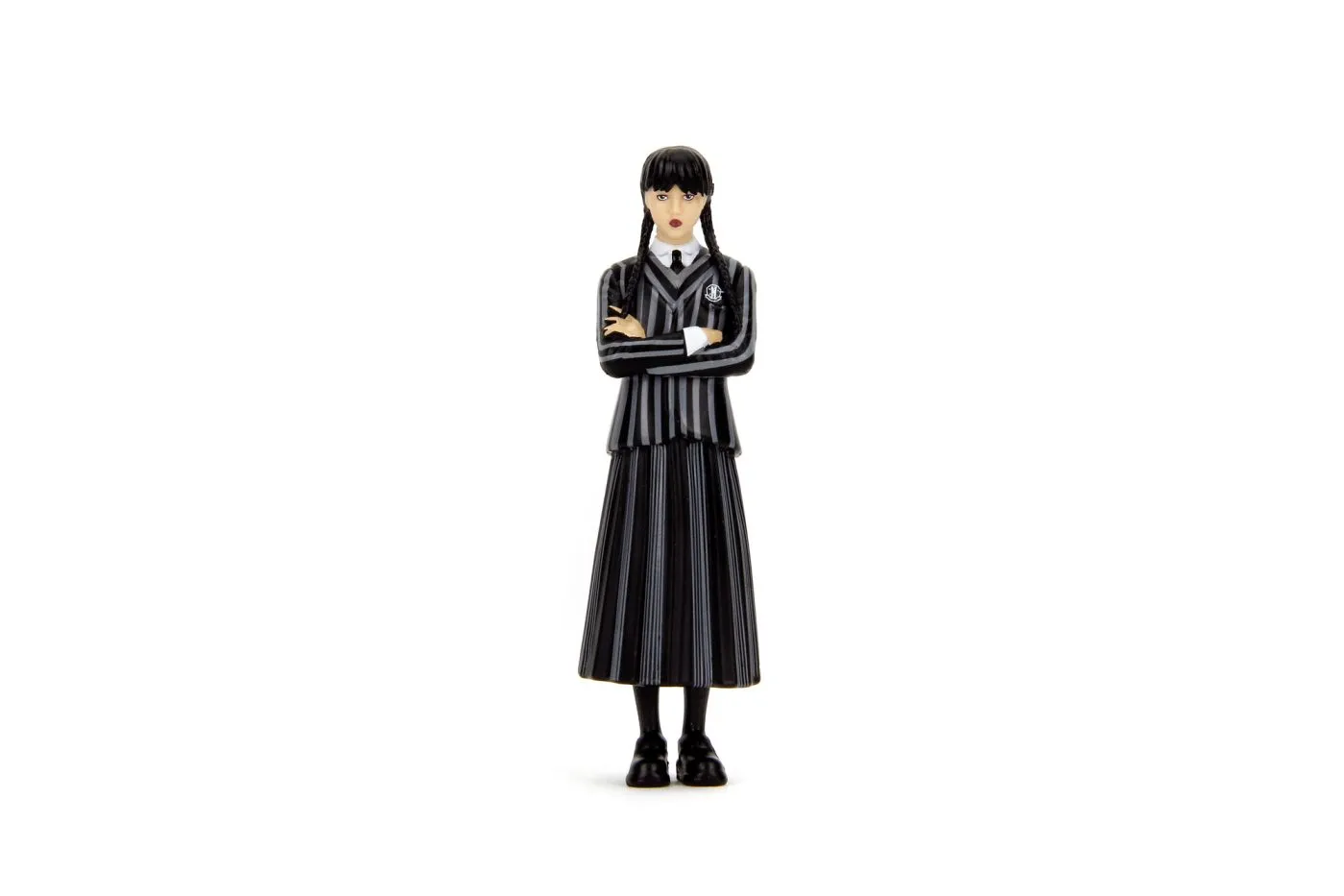 JADA WEDNESDAY SET MASINUTA METALICA VOLKSWAGEN BEETLE 1:24 SI FIGURINA METALICA WEDNESDAY 7CM - imagine 3