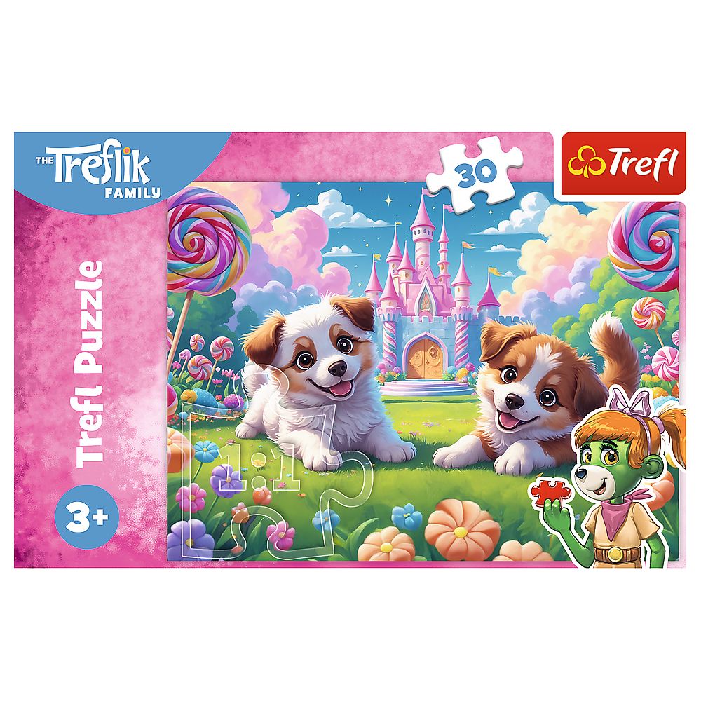 PUZZLE TREFL 30 FAMILIA TREFLIK O LUME PLINA DE ZAMBETE - imagine 3