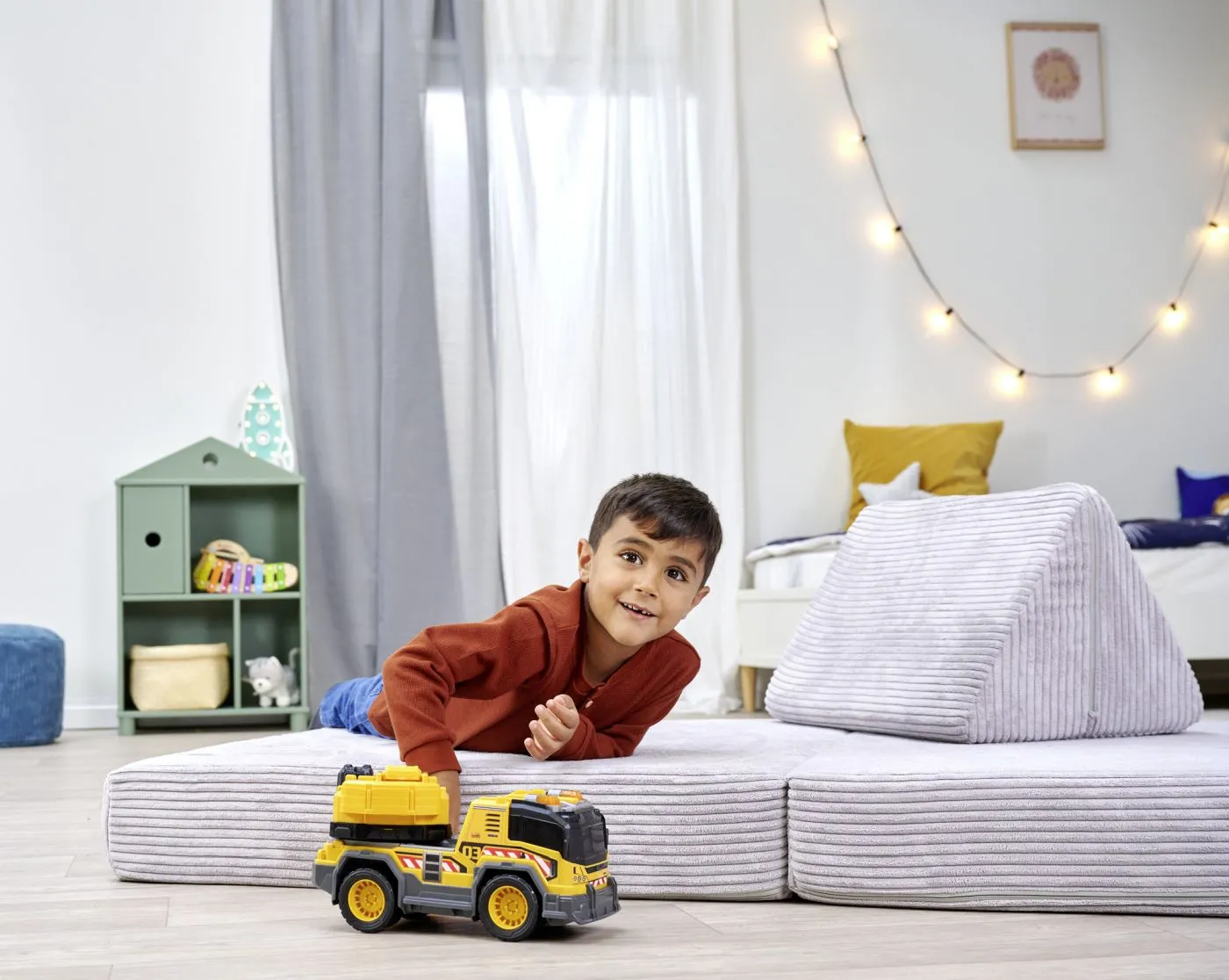 DICKIE CAMION CU EXCAVATOR CU SUNETE SI LUMINI 30CM - imagine 3