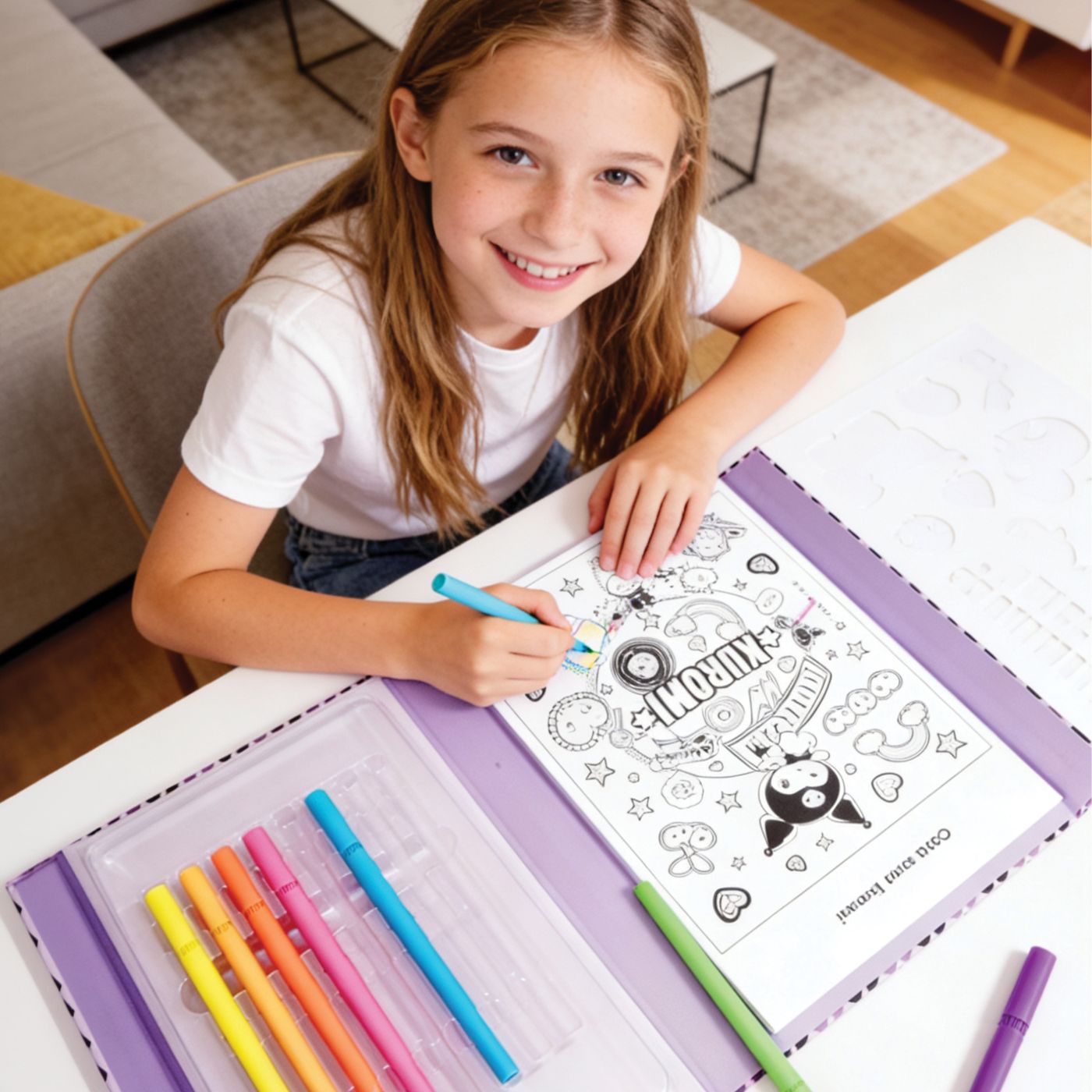 HAPPI HOBBI KUROMI JURNAL ARTISTIC CU MARKERE NEON - imagine 3