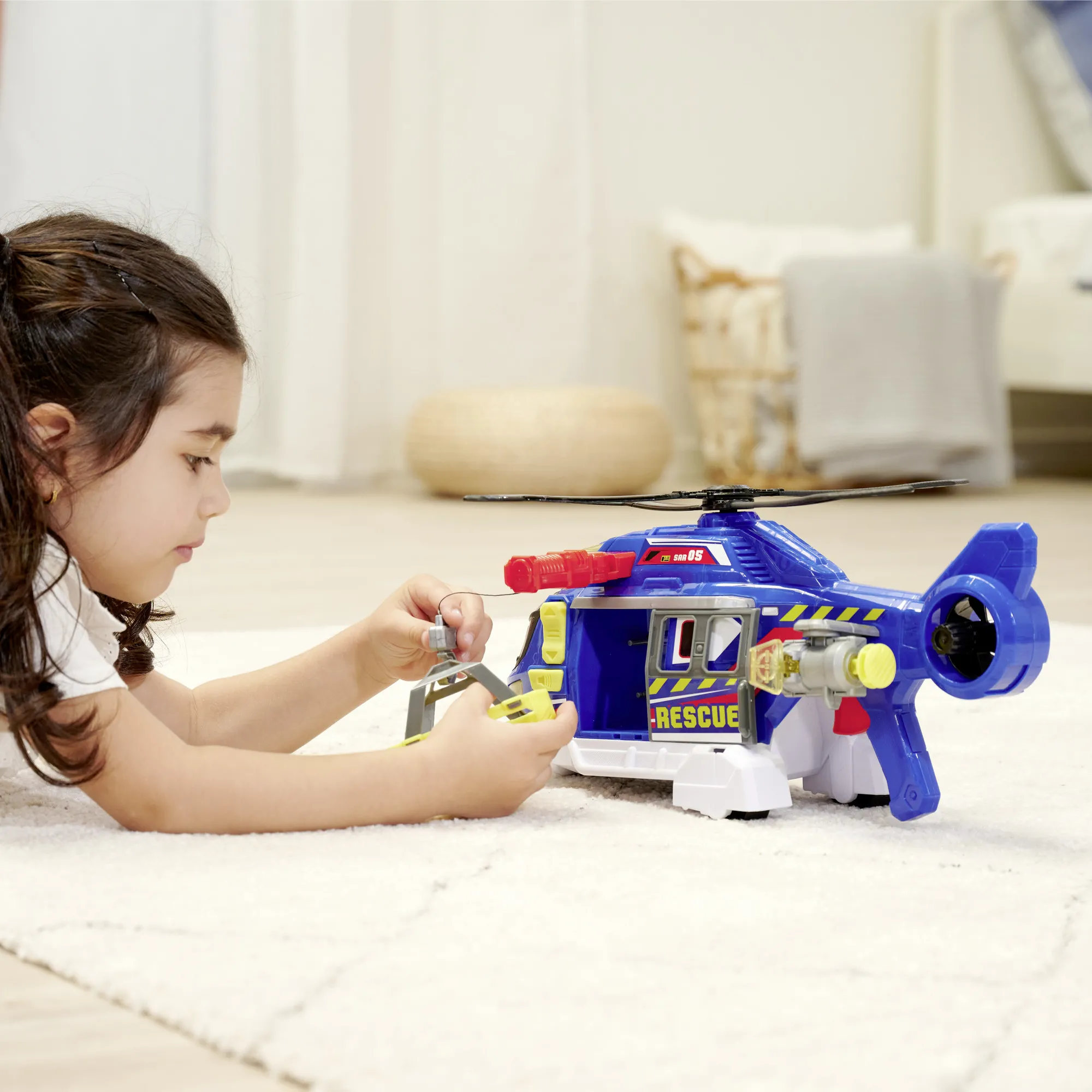 DICKIE TOYS ELICOPTER CU LUMINI SI SUNETE 39CM - imagine 3