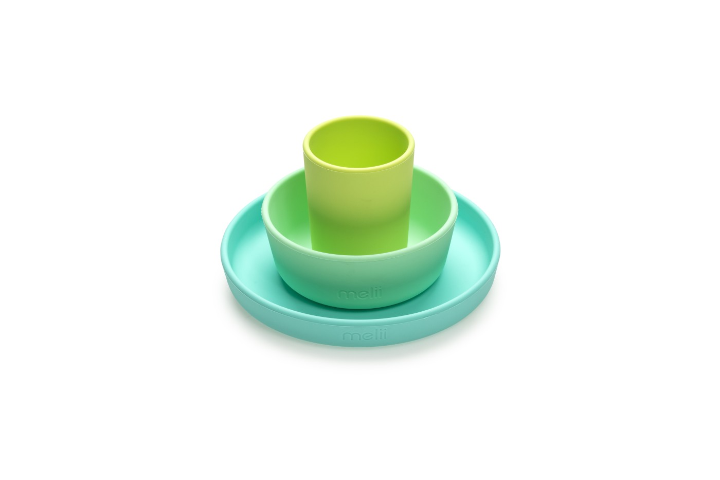 SET 3 RECIPIENTE SILICON HRANA BEBE, MELII, BLUE&LIME&MINT - imagine 3
