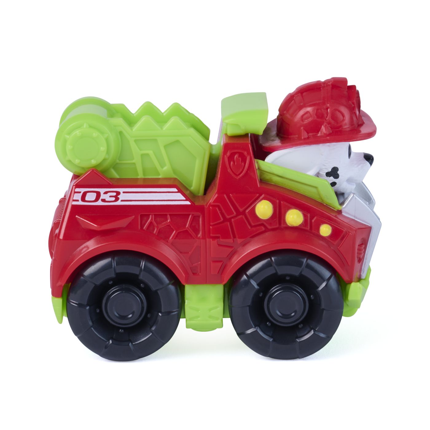 PATRULA CATELUSILOR FILMUL CU DINOZAURI PUP SQUAD RACERS VEHICUL CU FIGURINA MARSHALL 6.5CM - imagine 3