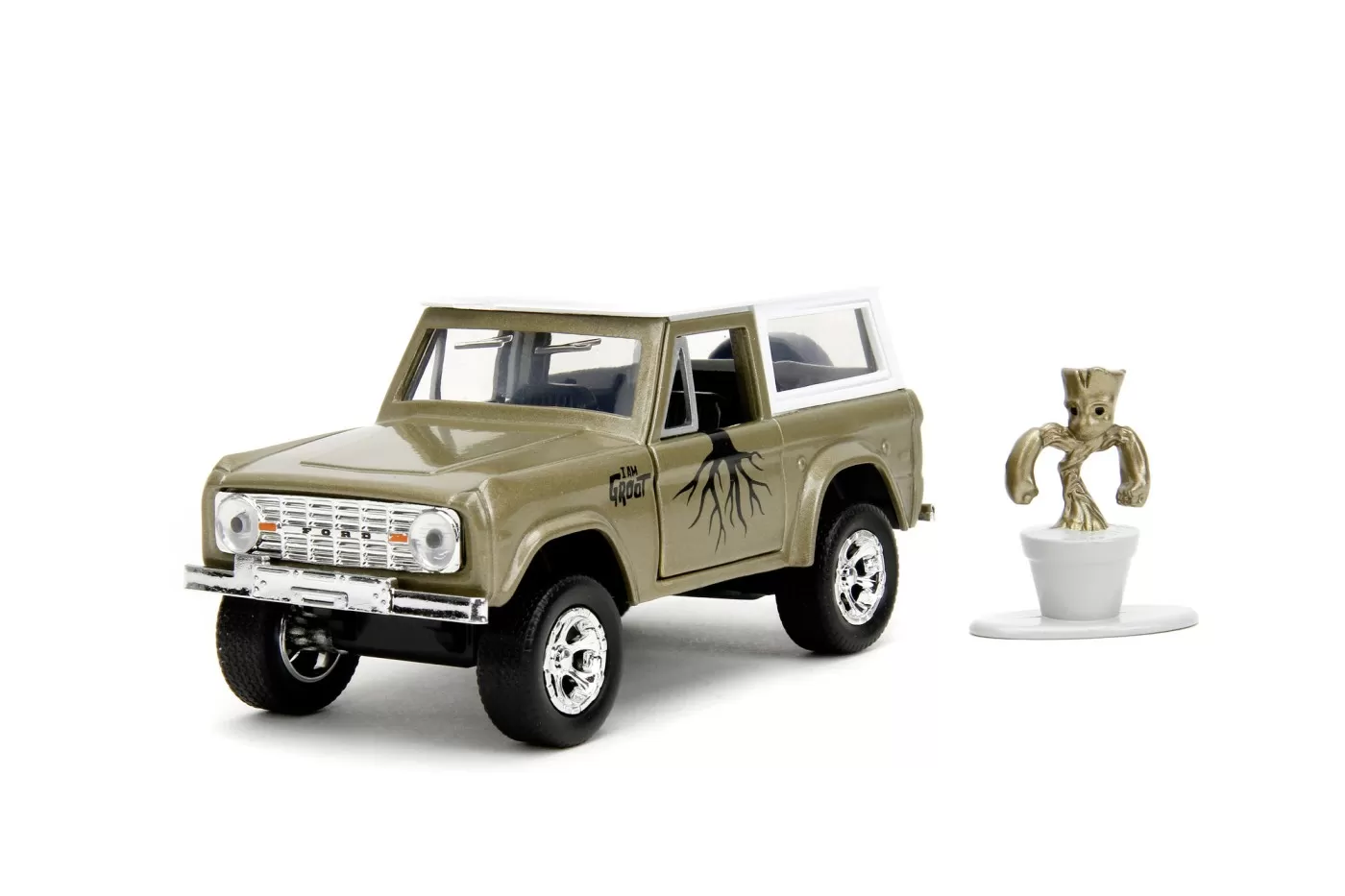 JADA MARVEL SET MASINUTA METALICA FORD BRONCO SI FIGURINA GROOT - imagine 3